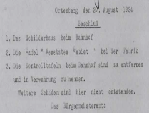 Bürgermeister Danner ordnet am 20. August an.